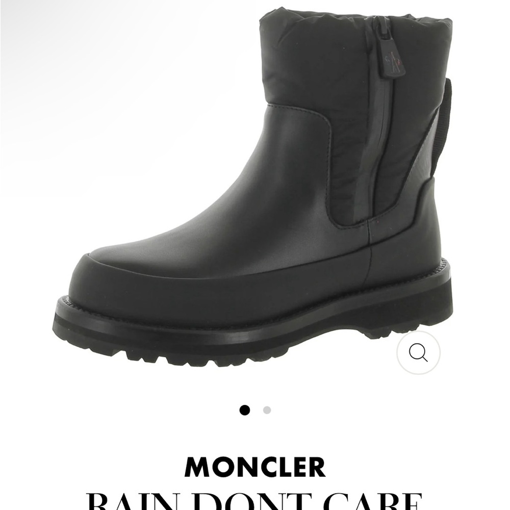 Moncler Womens RAIN DONT CARE Black Lugged SOle Winter & Snow Boots Shoes NWT